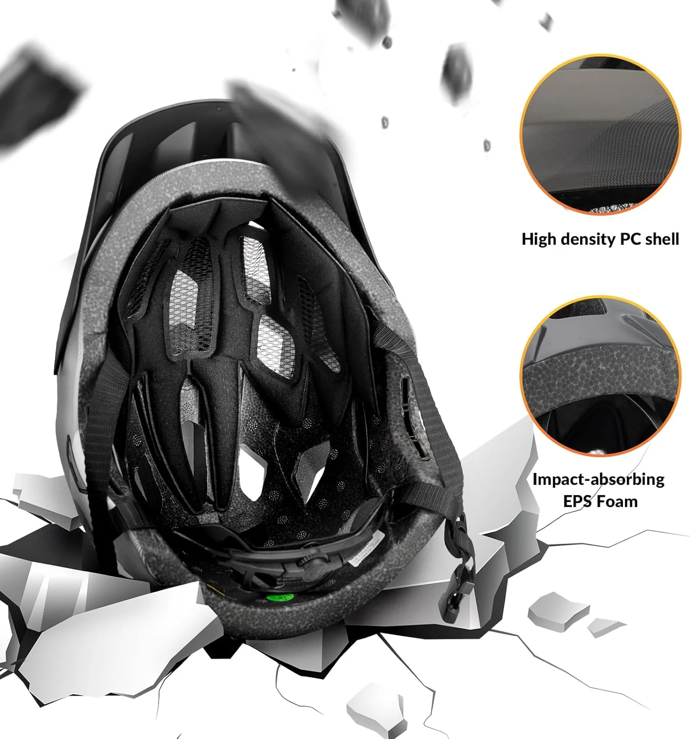 ROCKBROS Kids Full Face Bike Helmet Ages 5-14 Anti-Collision Detachable Chin - Image 17