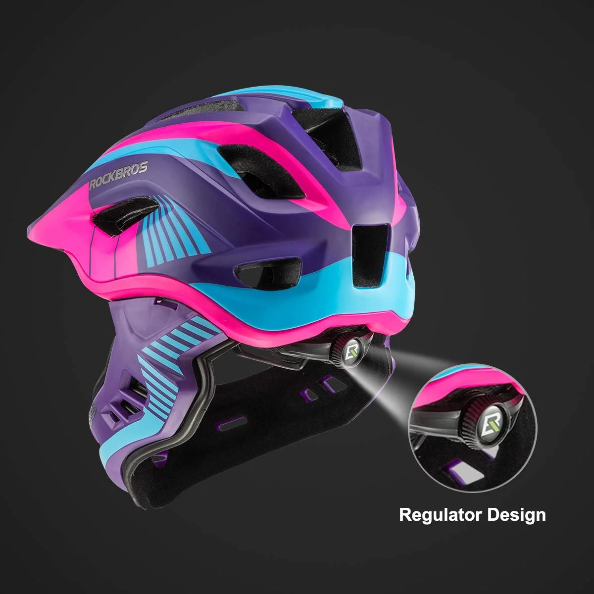 ROCKBROS Kids Full Face Helmet Detachable for Youth Child Boys Girls Ages 3-16 - Image 18