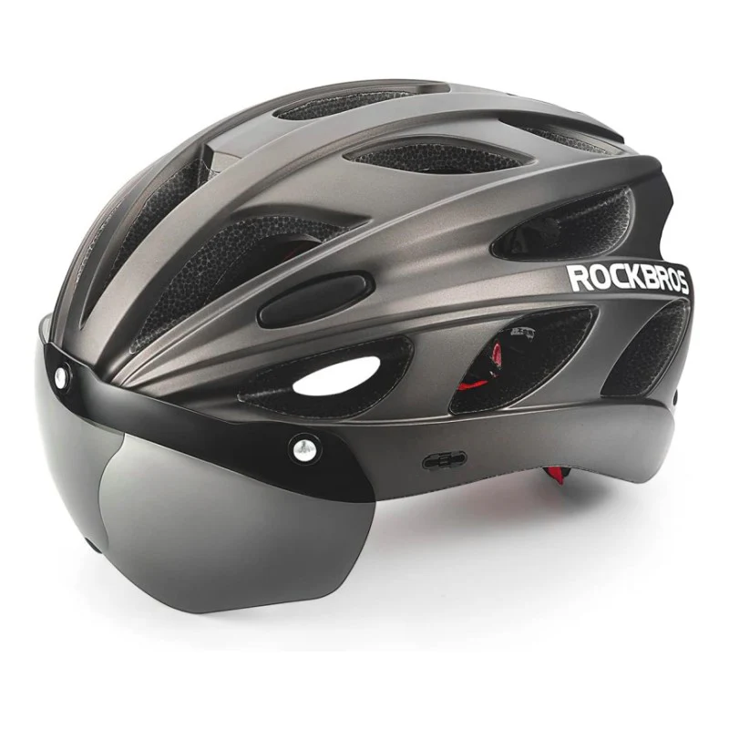 ROCKBROS Lightweight Cycling Helmet with Removable Goggles Sun Visor - Image 13
