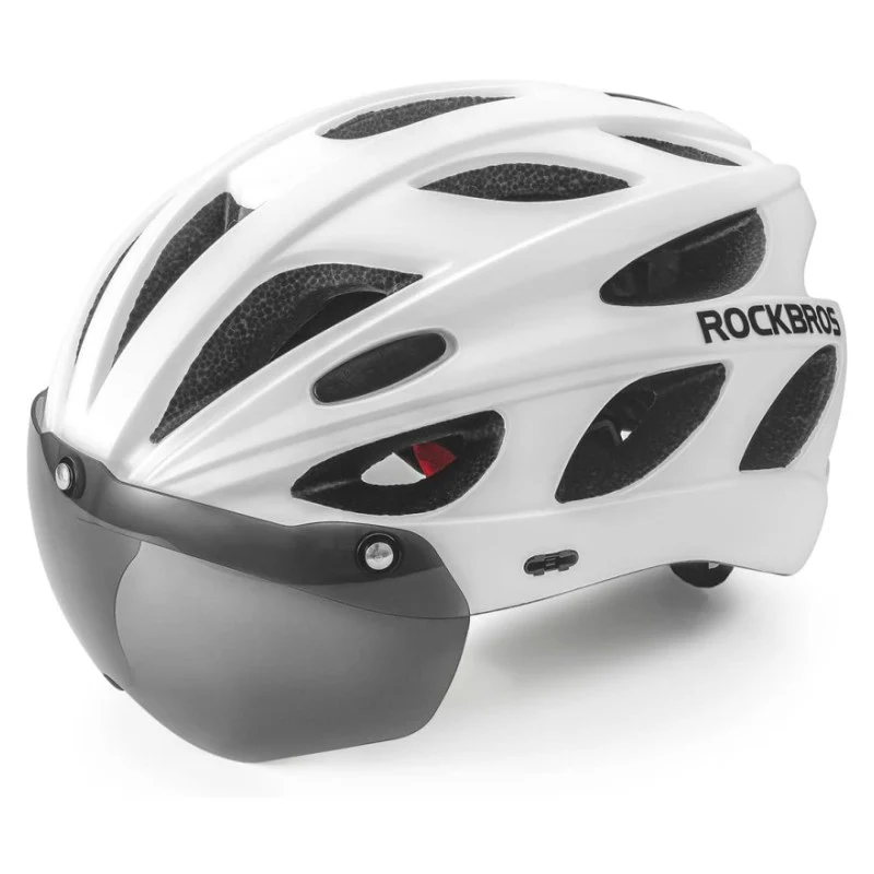 ROCKBROS Lightweight Cycling Helmet with Removable Goggles Sun Visor - Image 19