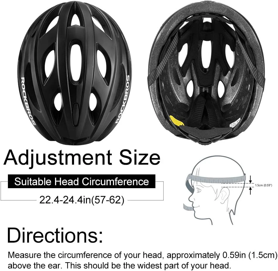ROCKBROS Lightweight Cycling Helmet with Removable Goggles Sun Visor - Image 5