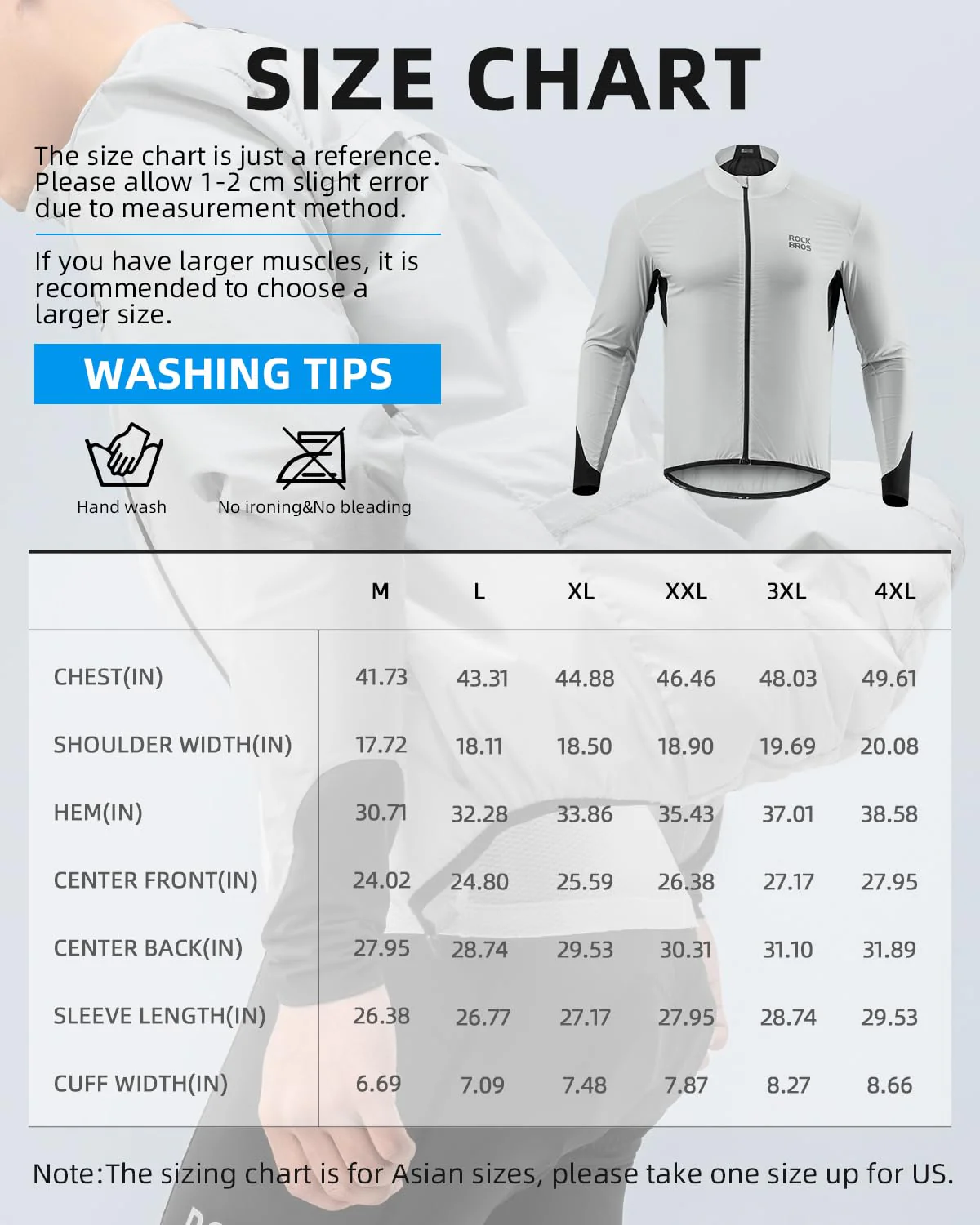ROCKBROS Lightweight Reflective Windbreaker Running Cycling Jacket Women Men - Image 6
