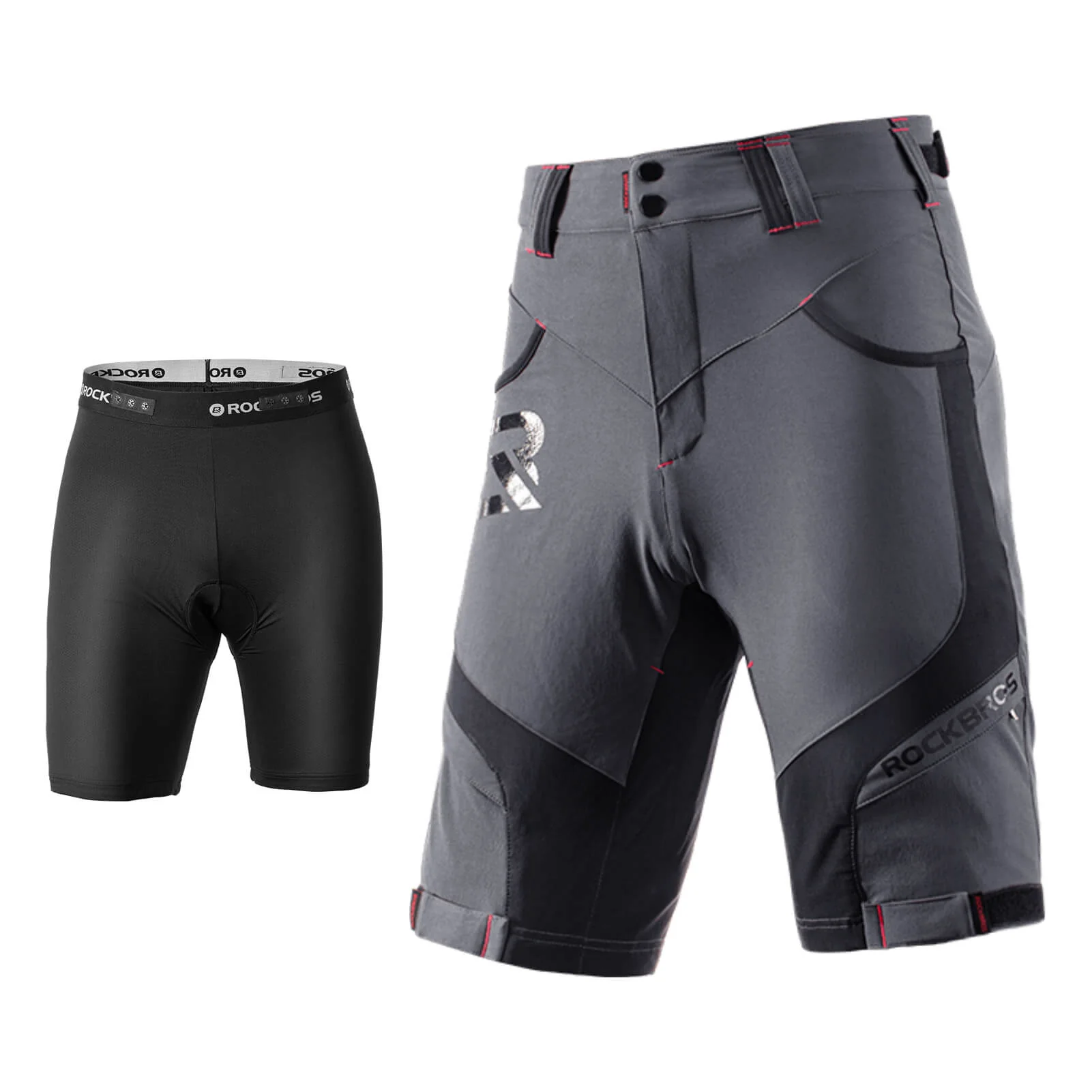ROCKBROS Men's Cycling Shorts 4D Padded Compression Shorts