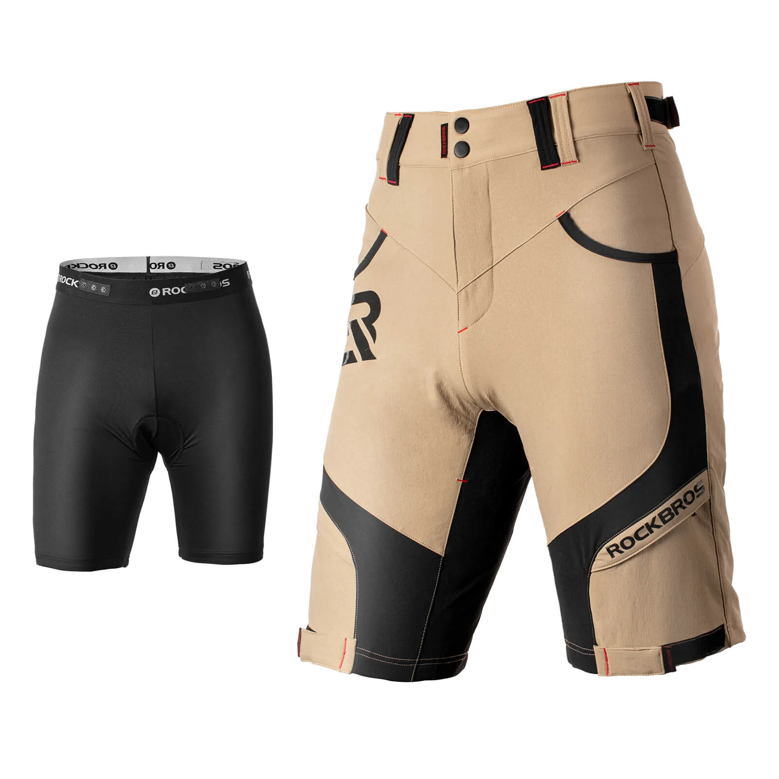 ROCKBROS Men's Cycling Shorts 4D Padded Compression Shorts - Image 11