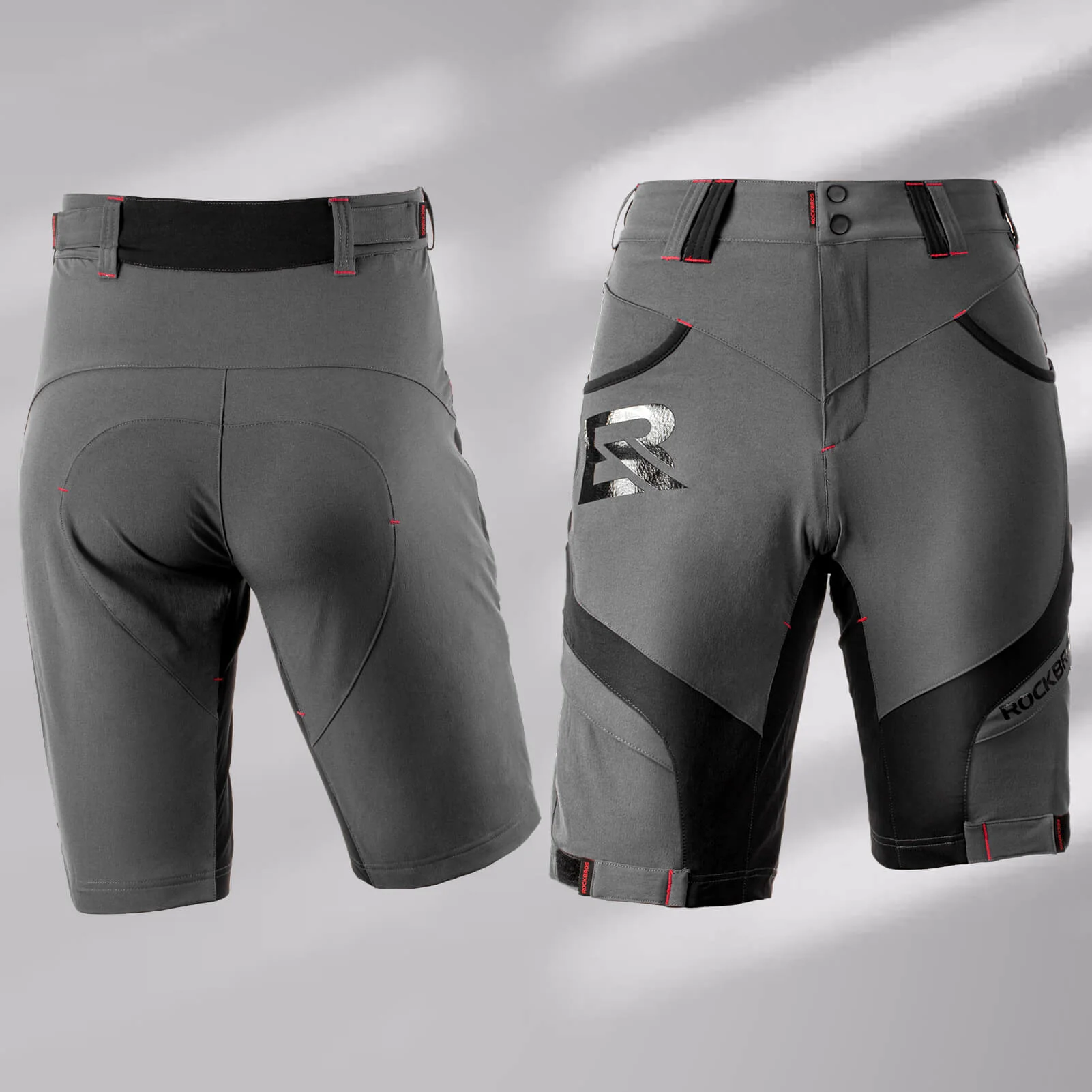 ROCKBROS Men's Cycling Shorts 4D Padded Compression Shorts - Image 2