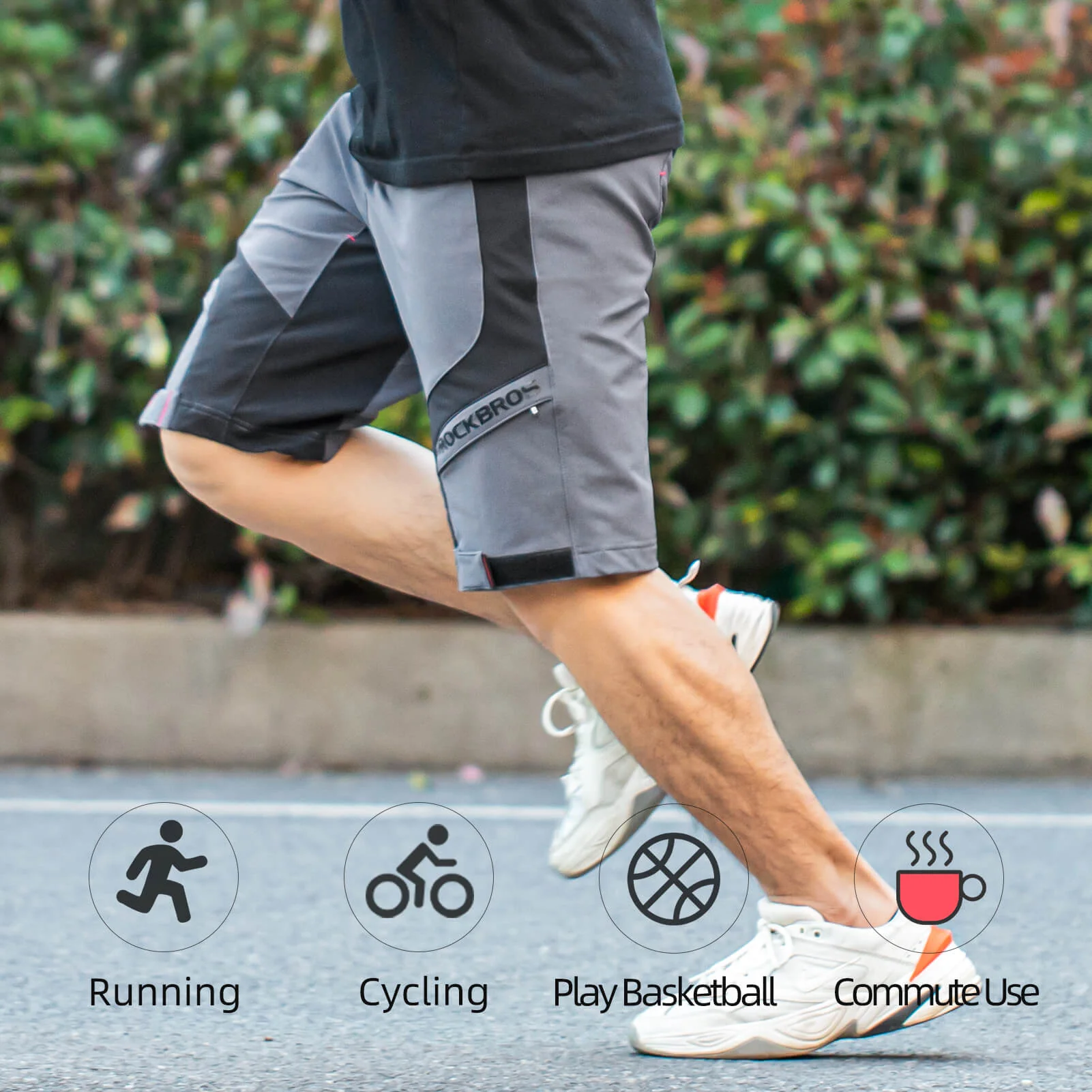 ROCKBROS Men's Cycling Shorts 4D Padded Compression Shorts - Image 24