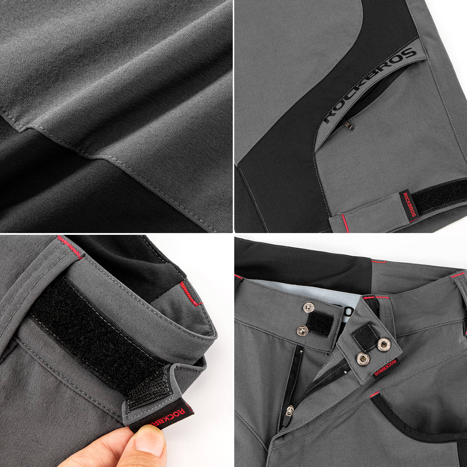 ROCKBROS Men's Cycling Shorts 4D Padded Compression Shorts - Image 3
