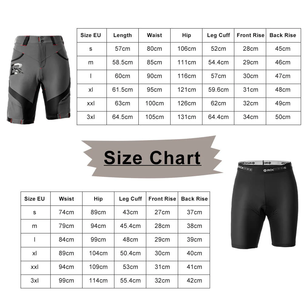 ROCKBROS Men's Cycling Shorts 4D Padded Compression Shorts - Image 4