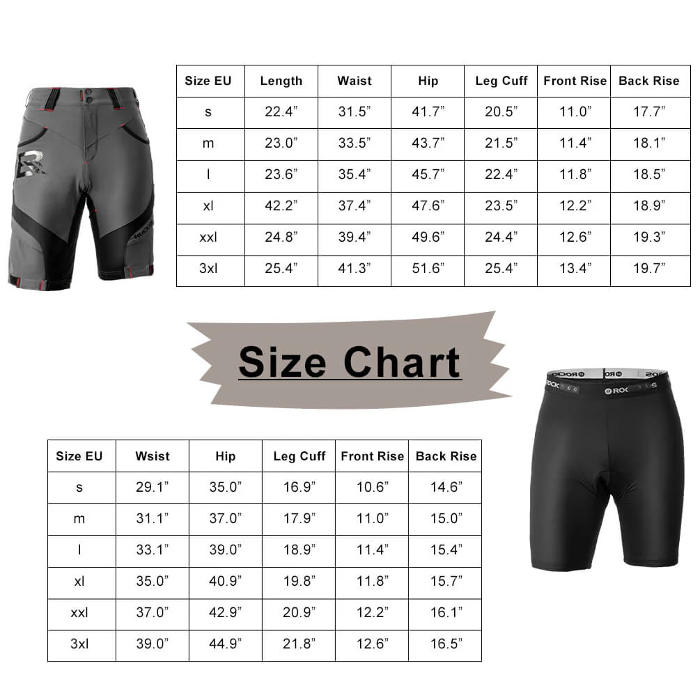 ROCKBROS Men's Cycling Shorts 4D Padded Compression Shorts - Image 5