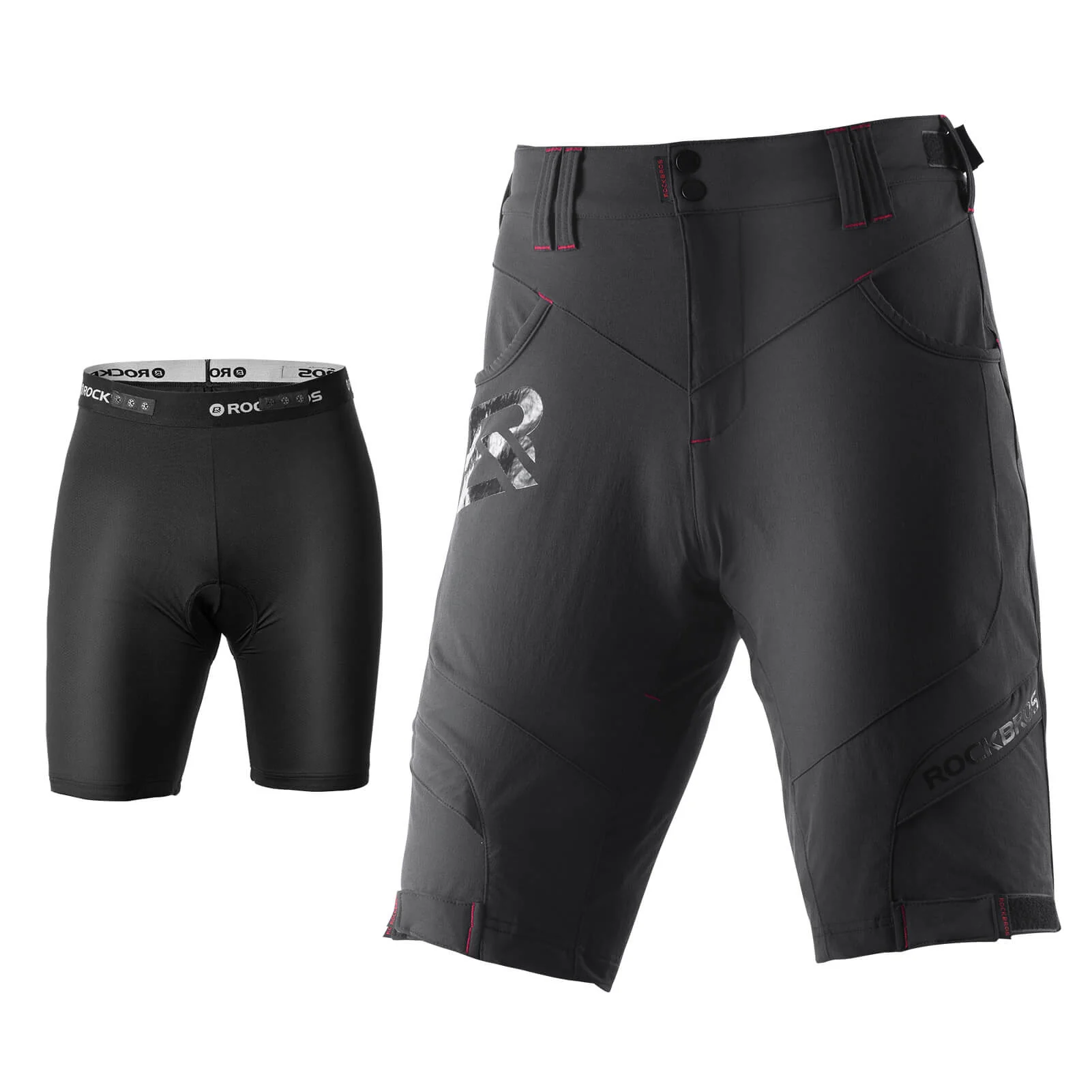 ROCKBROS Men's Cycling Shorts 4D Padded Compression Shorts - Image 6
