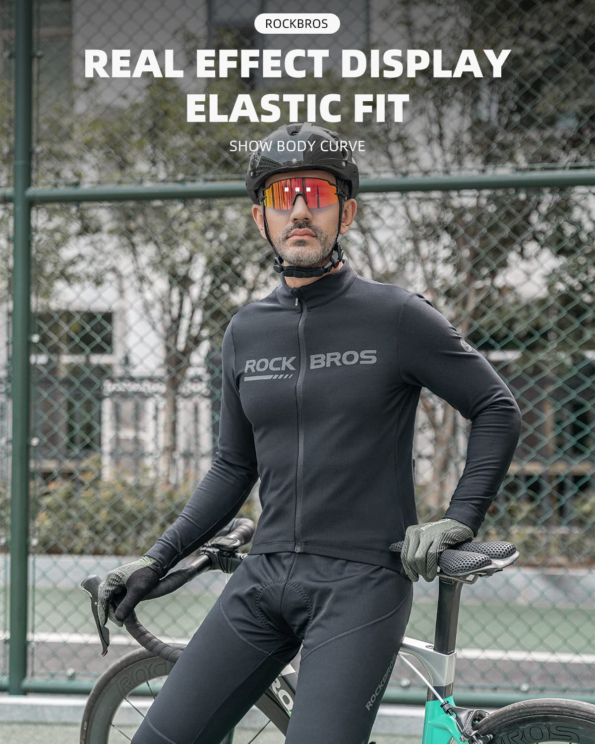 ROCKBROS Men’s Winter Cycling Pants 4D padded, windproof fleece, thermal bike leggings for outdoor riding - Image 3