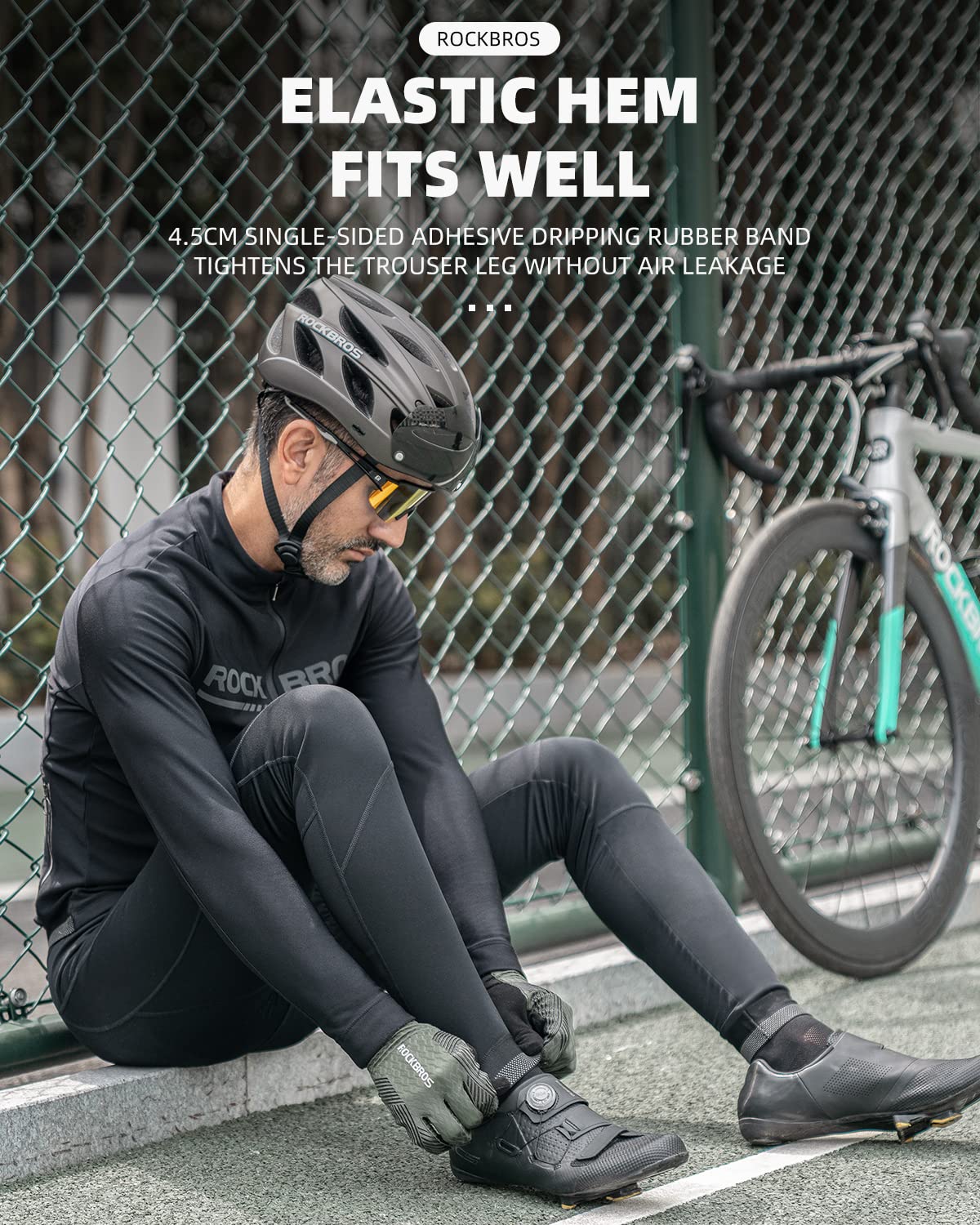 ROCKBROS Men’s Winter Cycling Pants 4D padded, windproof fleece, thermal bike leggings for outdoor riding - Image 6