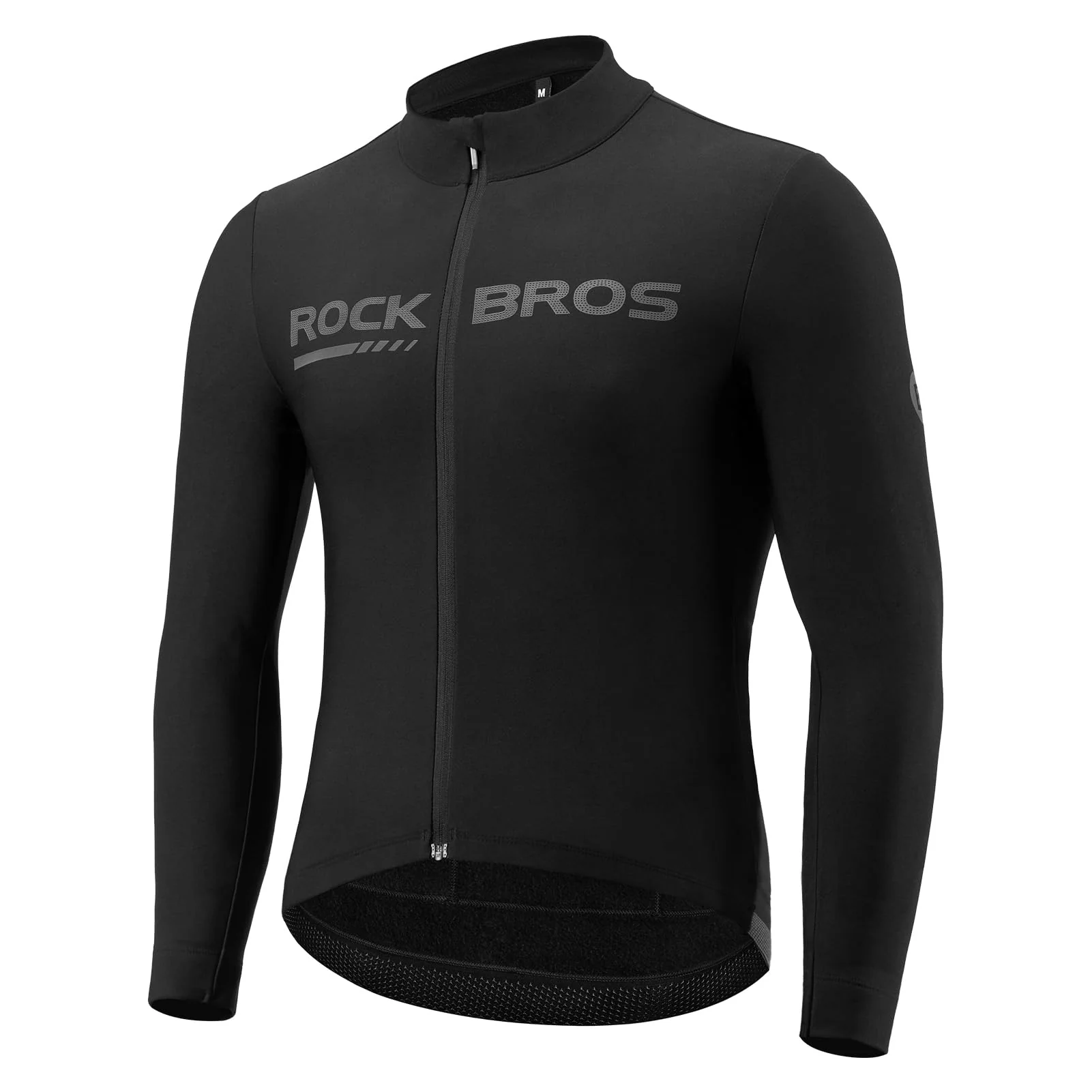 ROCKBROS Men's Long Sleeve Cycling Jersey with full zipper rear pockets perfect fit for outdoor sports - Image 3