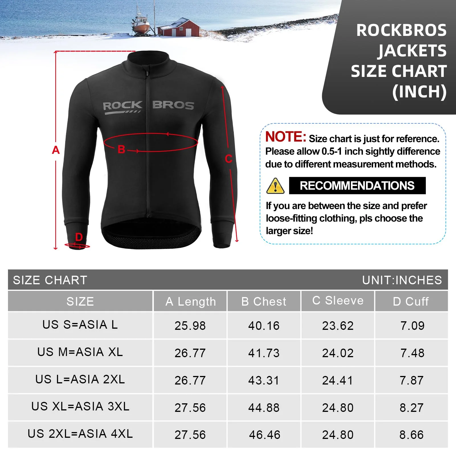 ROCKBROS Men's Long Sleeve Cycling Jersey with full zipper rear pockets perfect fit for outdoor sports - Image 7
