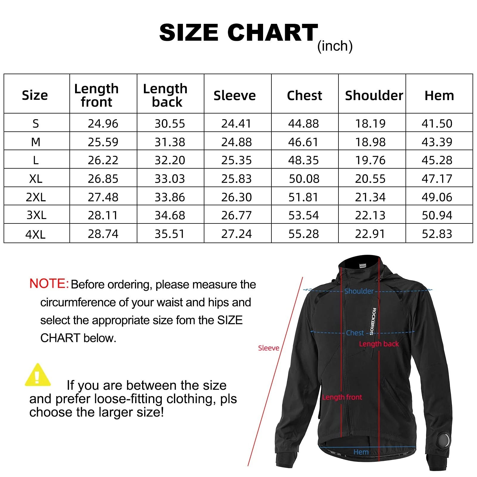 ROCKBROS Men's Windproof Cycling Jacket, Quick-Dry Lightweight Breathable MTB Jacket - Image 7