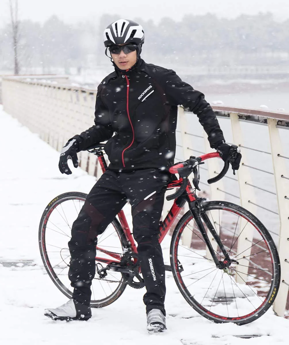 ROCKBROS Men's Winter Cycling Jacket for 5–32°F Thermal Windproof for Biking, Running, Hiking - Image 7