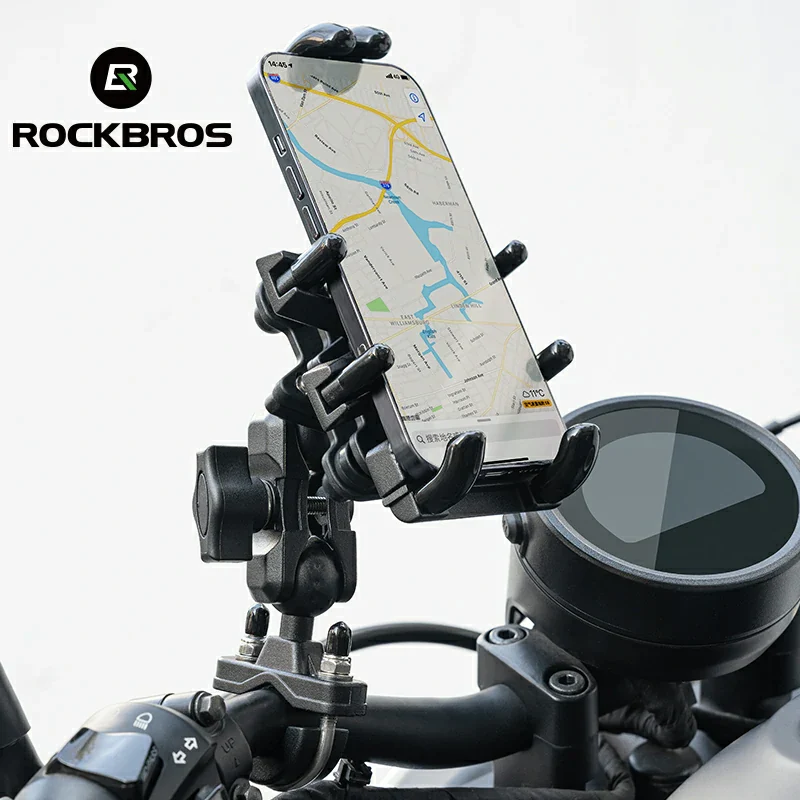 ROCKBROS Motorcycle ATV Adjustable Phone Holder with Vibration Dampener for 4.7-7.1" Phones - Image 7