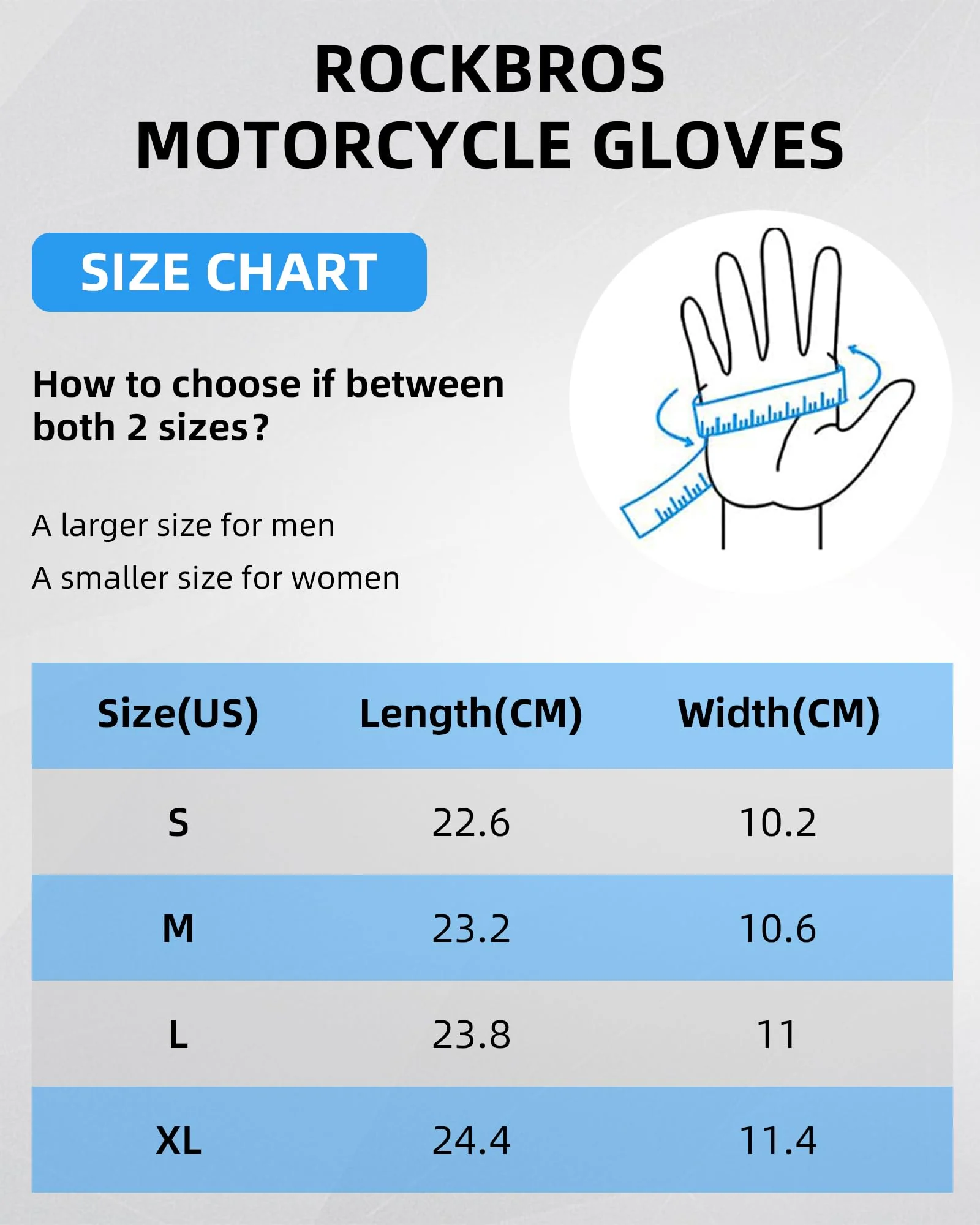 ROCKBROS Motorcycle Gloves for Men Women Touchscreen Hard Knuckles Breathable MTB - Image 2