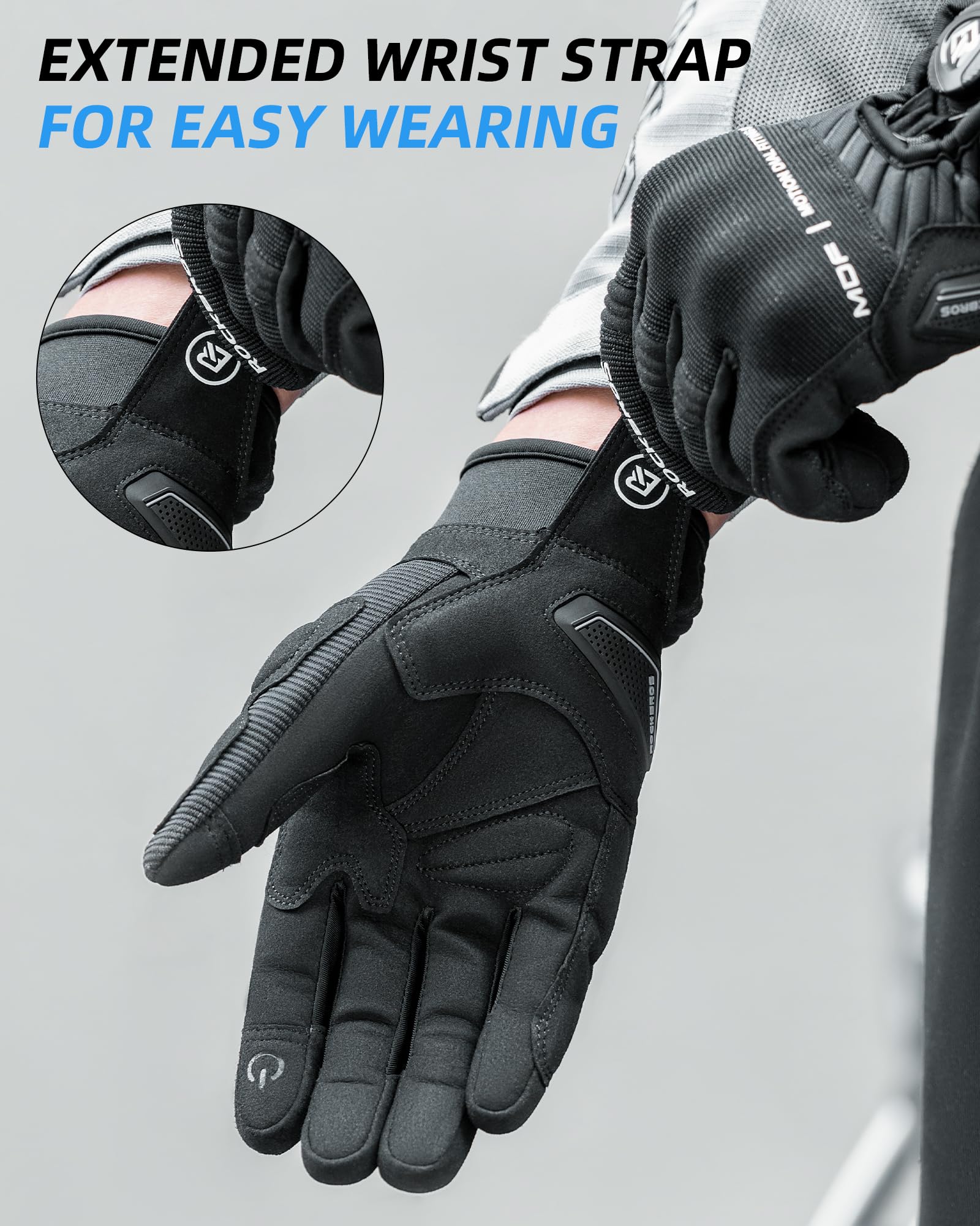 ROCKBROS Motorcycle Gloves for Men Women Touchscreen Hard Knuckles Breathable MTB - Image 7