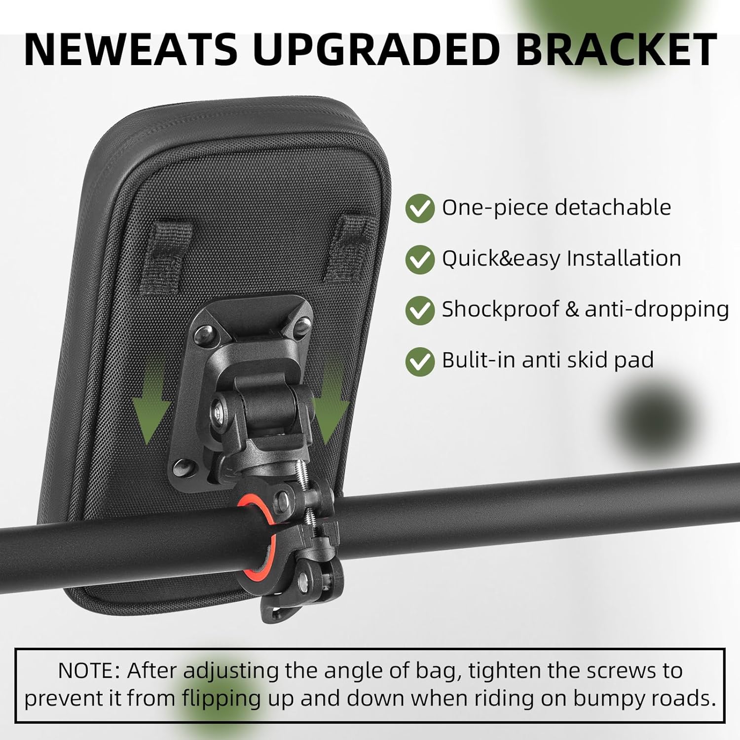 ROCKBROS Motorcycle Phone Mount Waterproof Handlebar Bag Phones Below 6.8” - Image 3