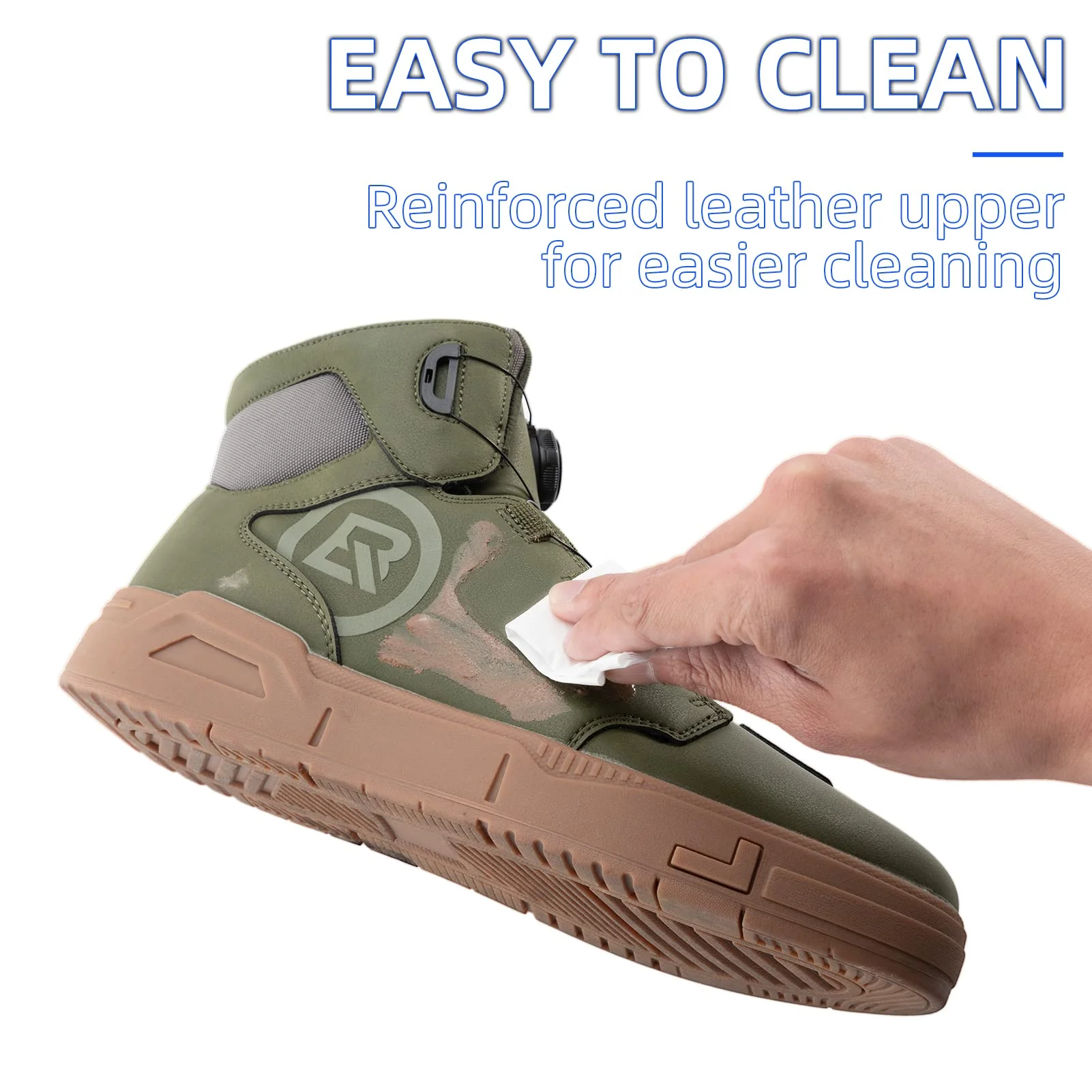 ROCKBROS Motorcycle Shoes, Anti-Slip, Breathable Leather Riding Boots for Men - Image 10