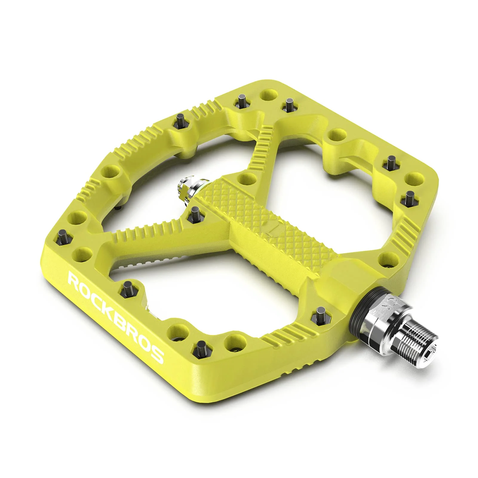 ROCKBROS Mountain Bike Pedals Flat MTB Pedals Nylon Fiber Bicycle Platform Pedals - Image 4
