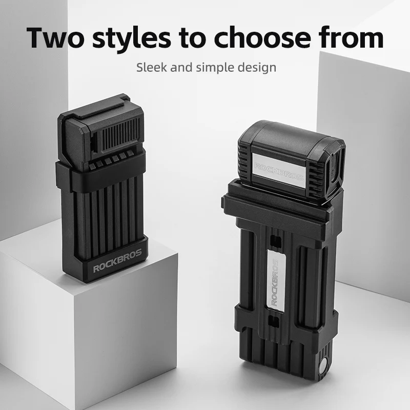 ROCKBROS MTB Road Bike Lock Key Folding Lock E-Bike Motorcycle Steel Lock Portable Antirust Anti-theft - Image 7