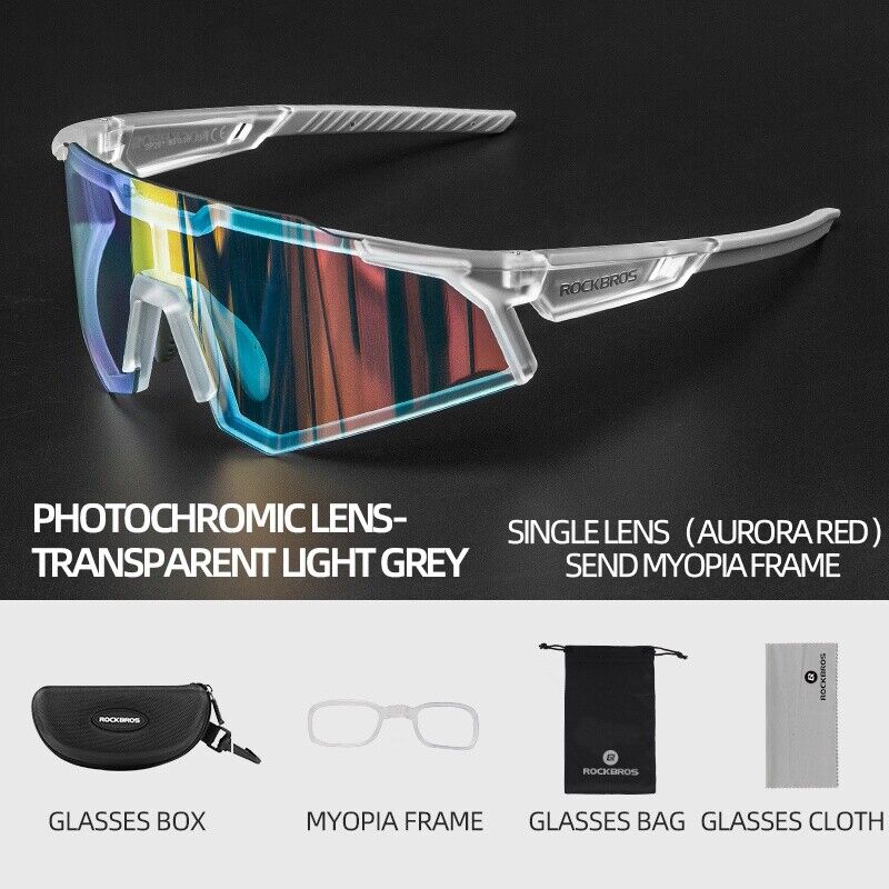 Photochromic Goggle Cycling Sunglasses Sport Road Mountain Bike Glasses - Image 11