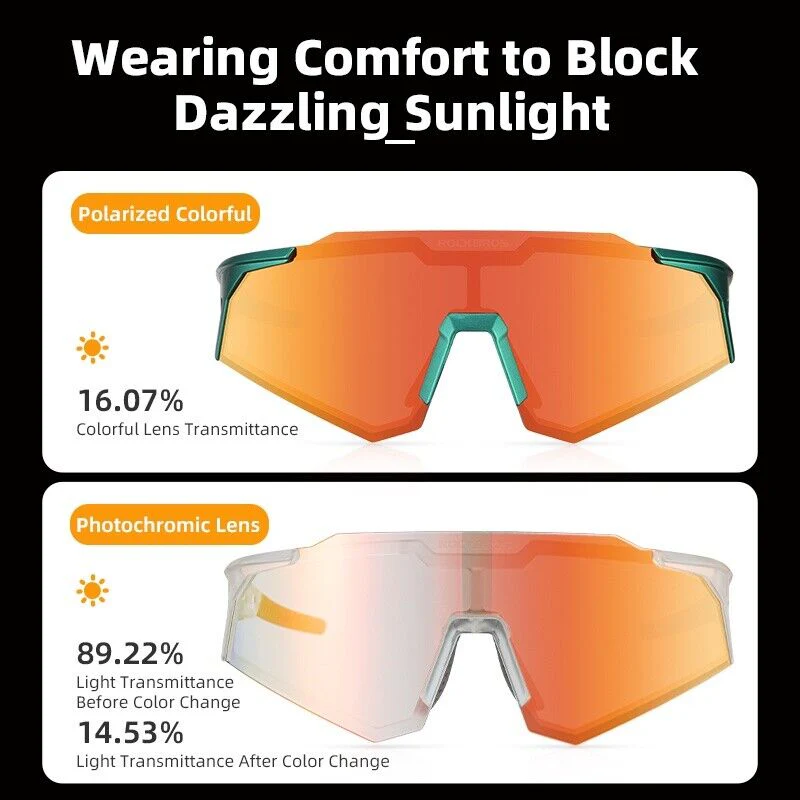 Photochromic Goggle Cycling Sunglasses Sport Road Mountain Bike Glasses - Image 4