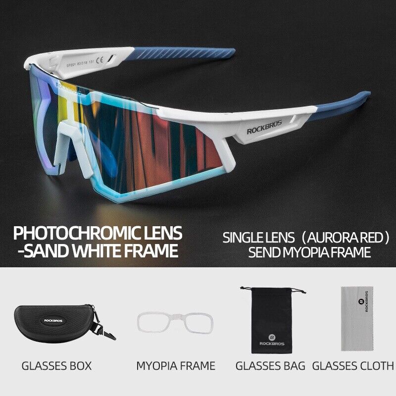 Photochromic Goggle Cycling Sunglasses Sport Road Mountain Bike Glasses - Image 9