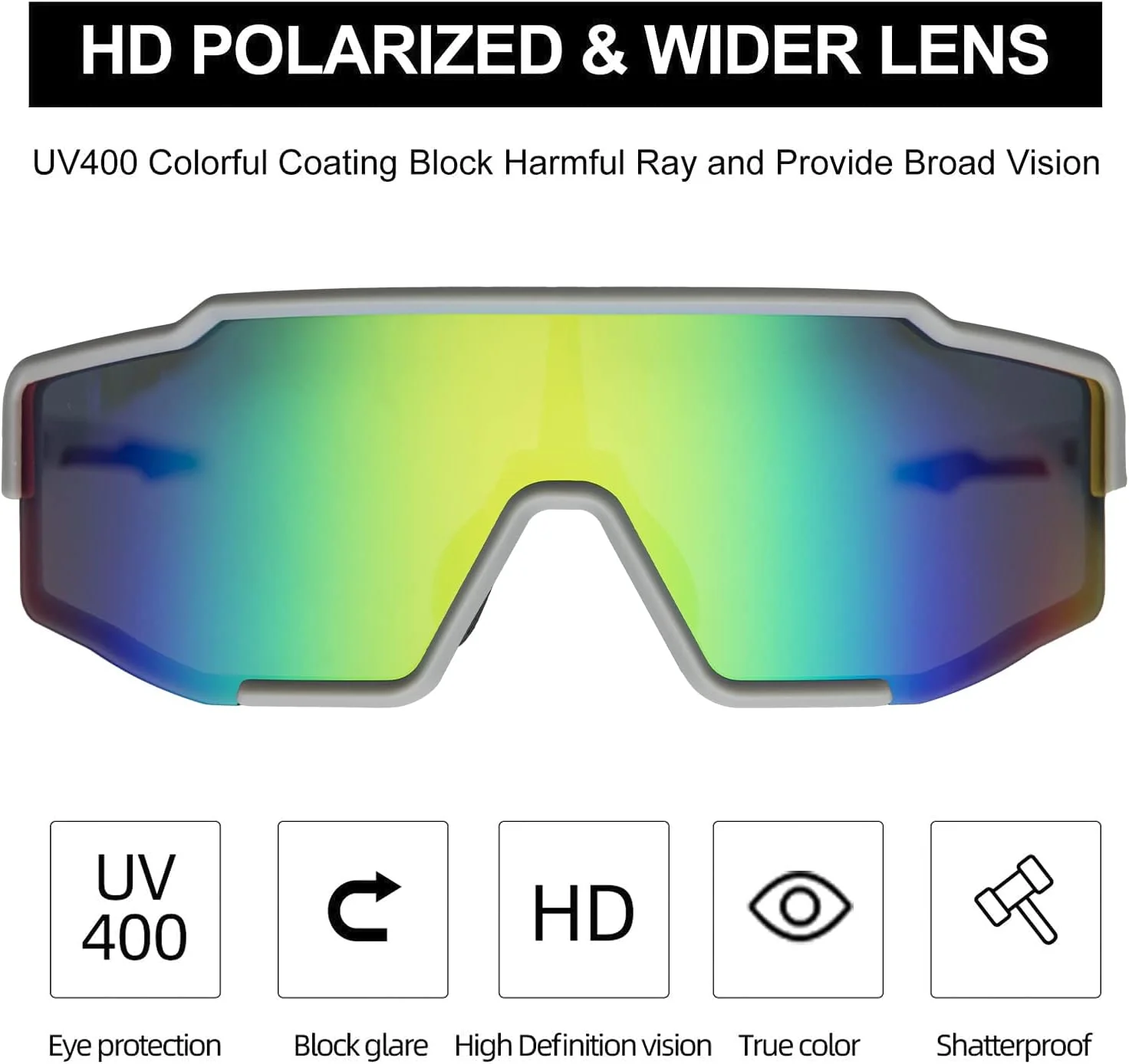ROCKBROS Polarized Cycling Sunglasses UV400 Protection Lightweight Durable - Image 10