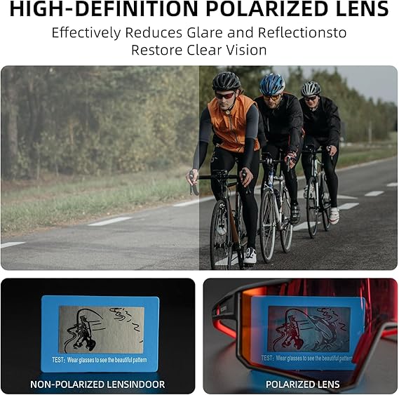 ROCKBROS Polarized Cycling Sunglasses UV400 Protection TR90 Frame Unisex - Image 6