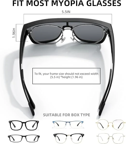 ROCKBROS Polarized Fit Over Glasses UV400 Sunglasses Wrap Around for Men Women - Image 10
