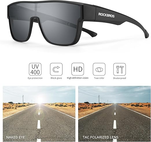 ROCKBROS Polarized Fit Over Glasses UV400 Sunglasses Wrap Around for Men Women - Image 11