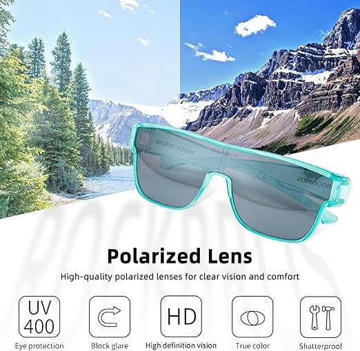 ROCKBROS Polarized Fit Over Glasses UV400 Sunglasses Wrap Around for Men Women - Image 17