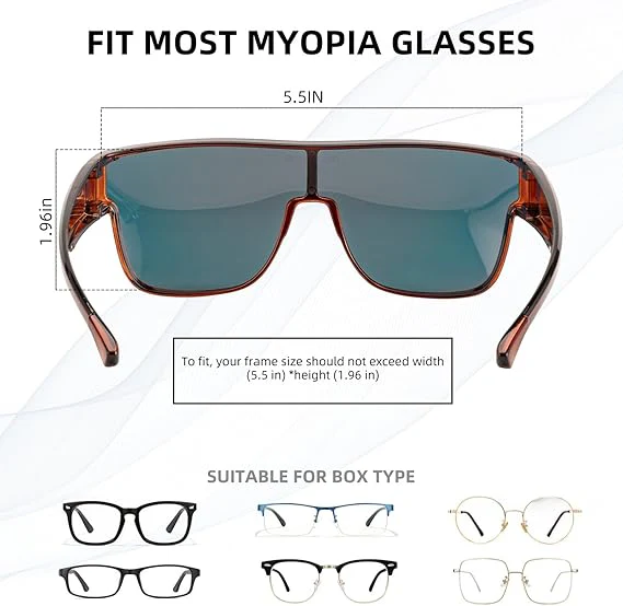ROCKBROS Polarized Fit Over Glasses UV400 Sunglasses Wrap Around for Men Women - Image 9