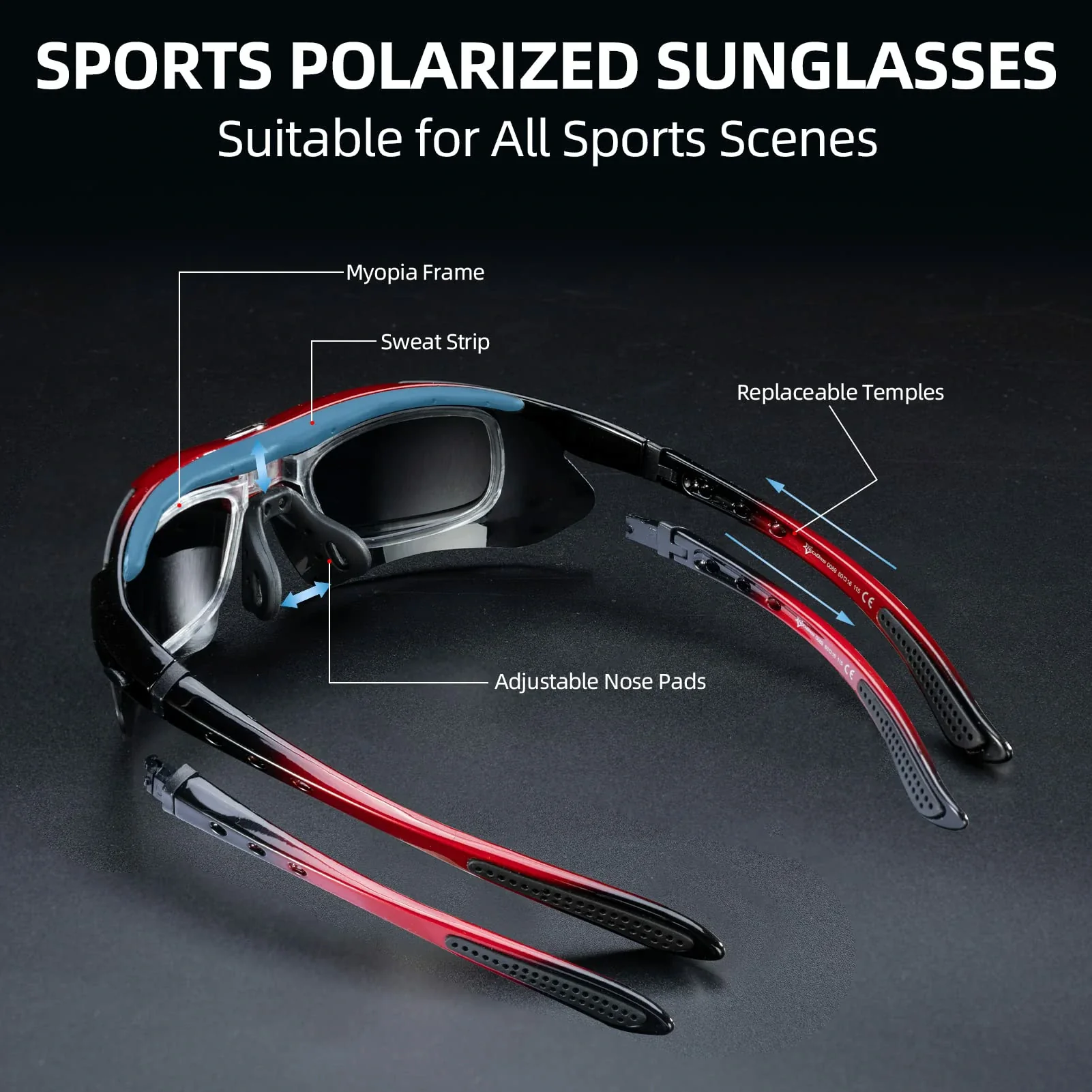ROCKBROS Polarized Sports Sunglasses UV Protection Cycling Glasses - Image 17