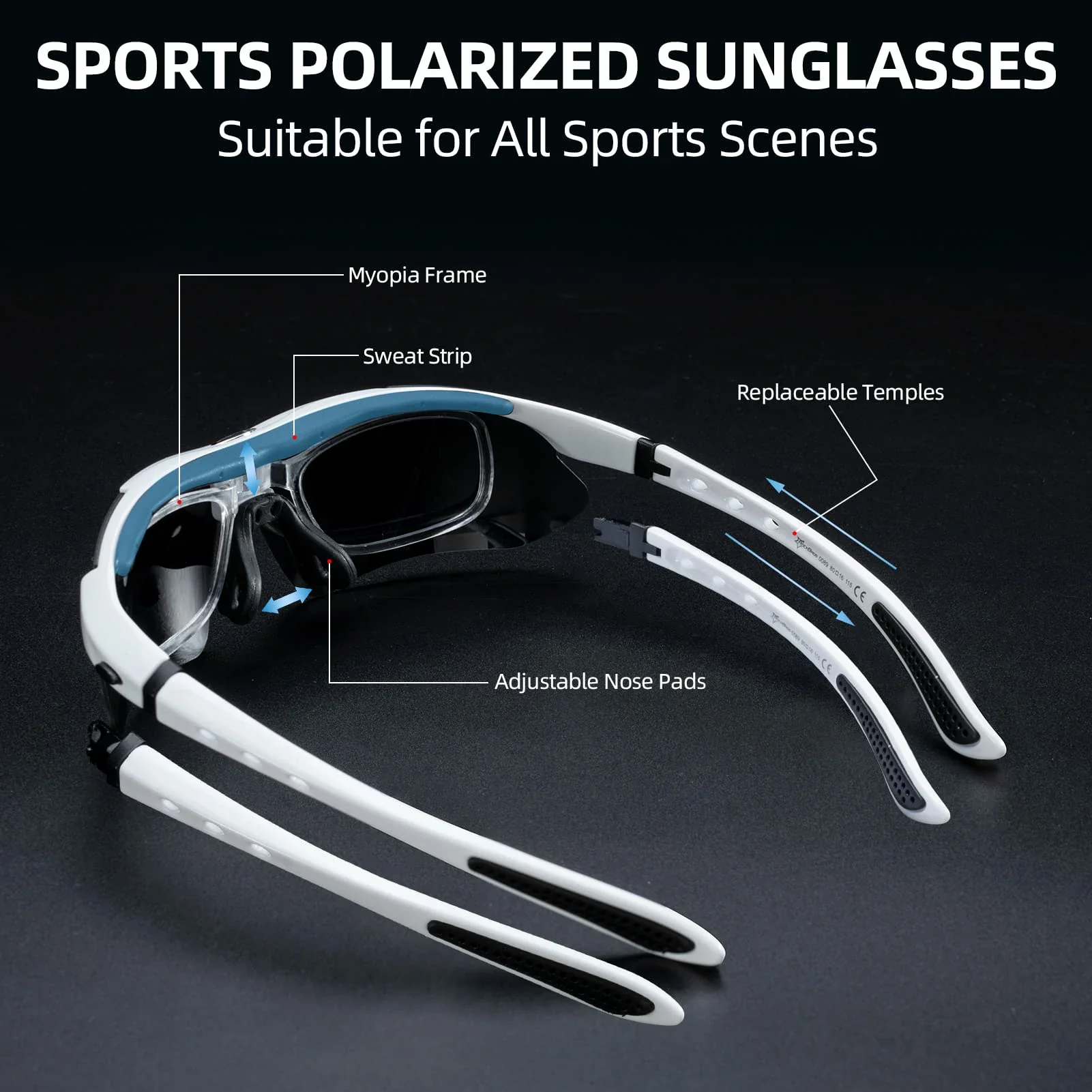 ROCKBROS Polarized Sports Sunglasses UV Protection Cycling Glasses - Image 24