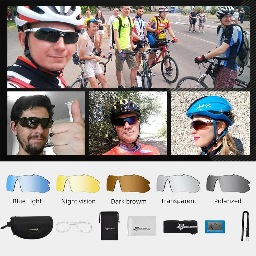 ROCKBROS Polarized Sports Sunglasses UV Protection Cycling Glasses - Image 28