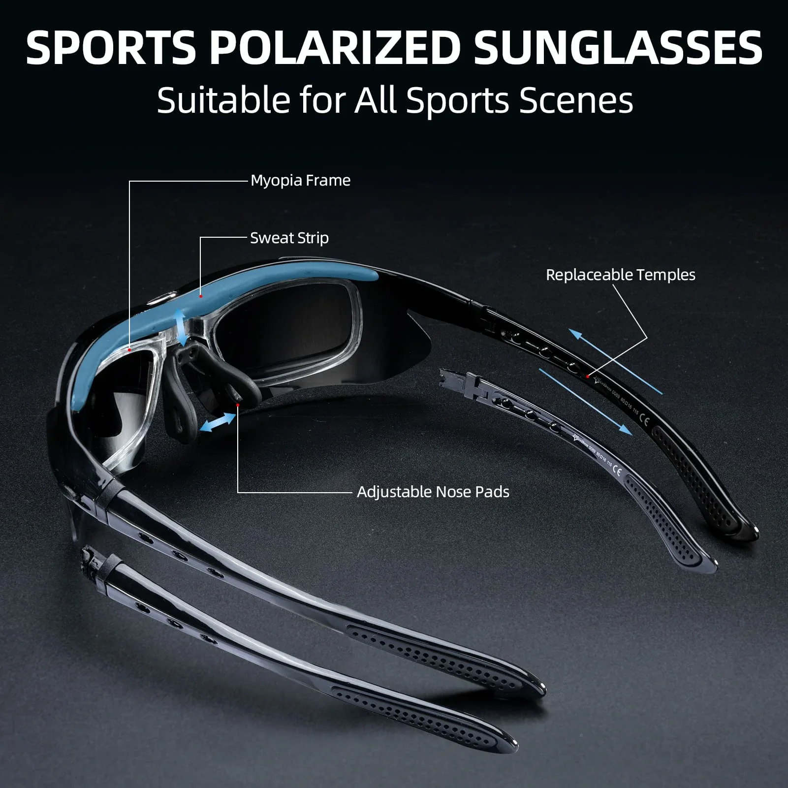 ROCKBROS Polarized Sports Sunglasses UV Protection Cycling Glasses - Image 3