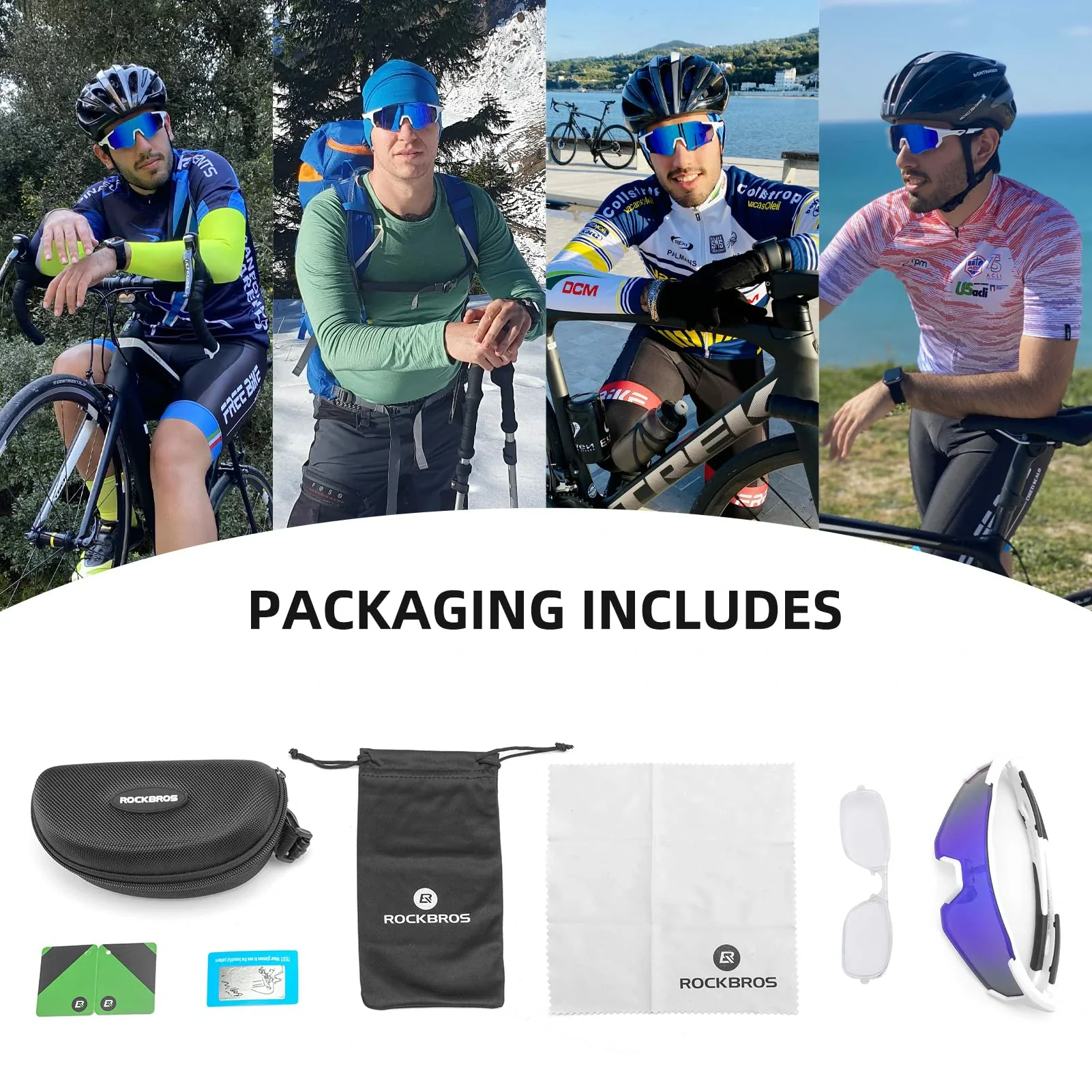 ROCKBROS Polarized Sunglasses for Men Women UV400 Protection Cycling Bike Glasses TAC Lightweight Frame Driving Fishing - Image 11
