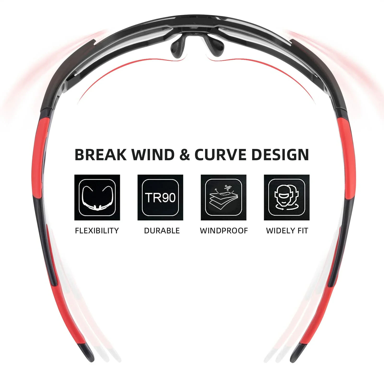 ROCKBROS Polarized Sunglasses for Men Women UV400 Protection Cycling Bike Glasses TAC Lightweight Frame Driving Fishing - Image 2