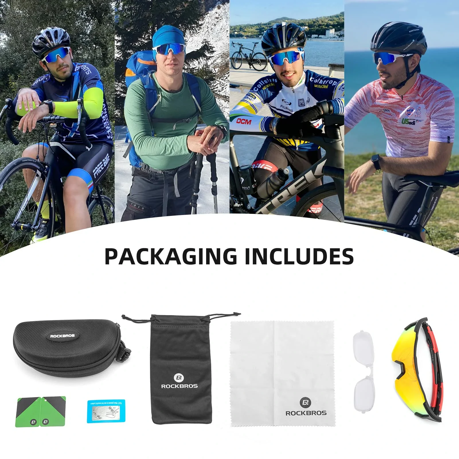 ROCKBROS Polarized Sunglasses for Men Women UV400 Protection Cycling Bike Glasses TAC Lightweight Frame Driving Fishing - Image 6