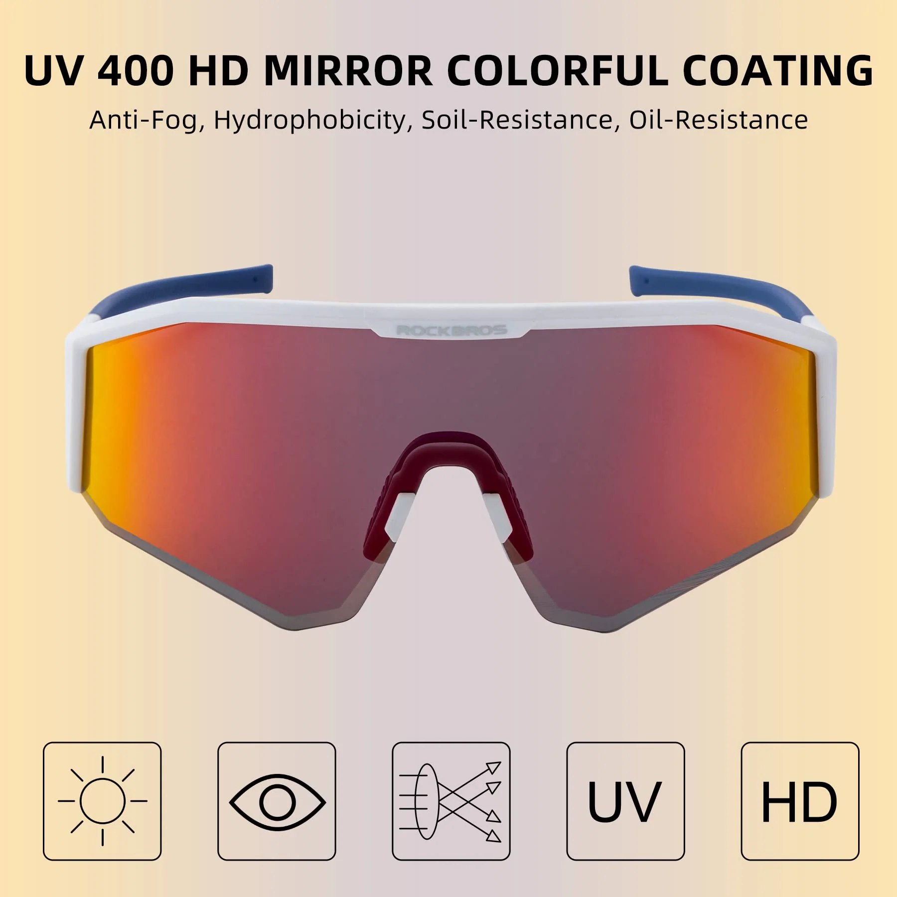 ROCKBROS Polarized Sunglasses Lightweight UV400 Protection Adjustable Fit - Image 13