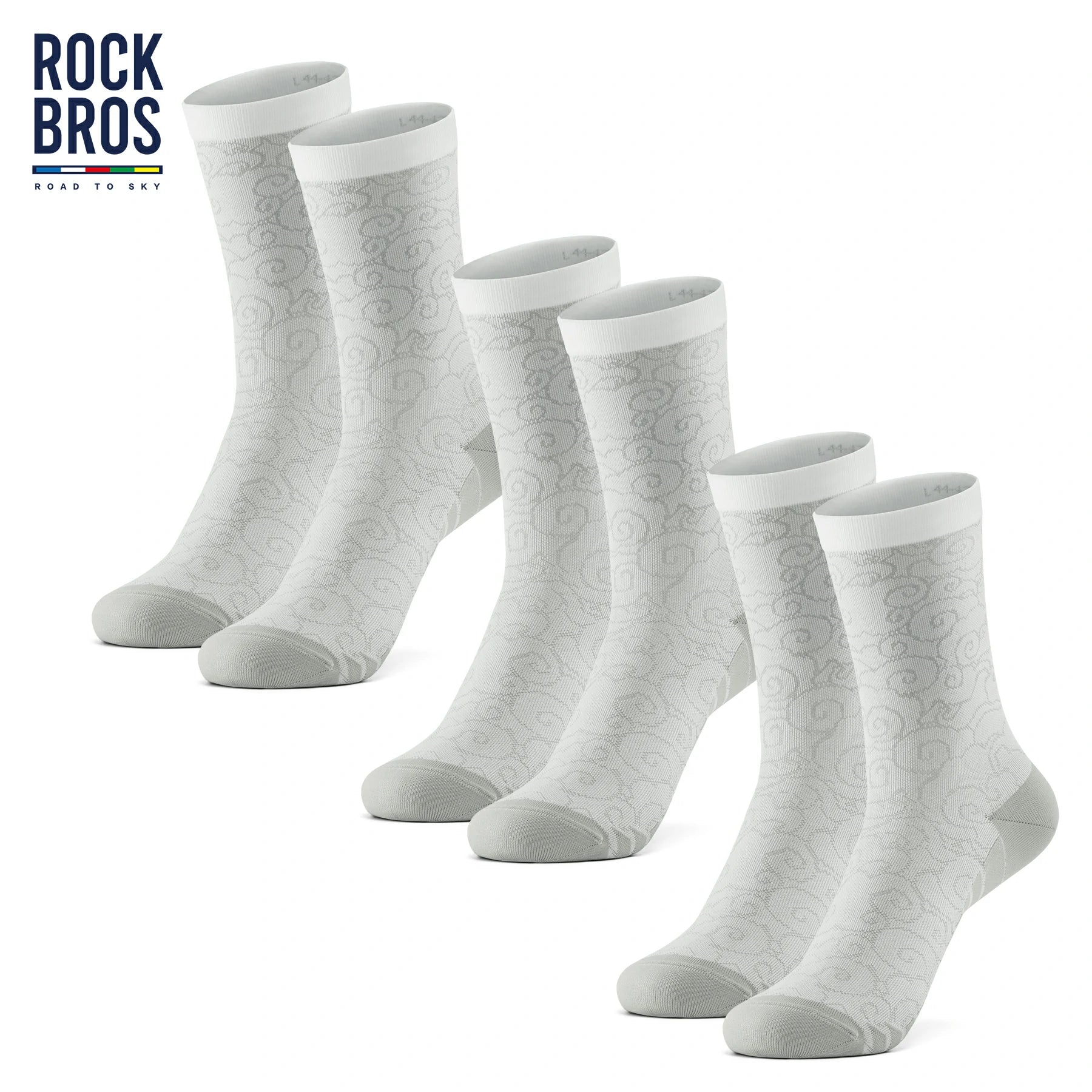 ROCKBROS Road to Sky Bike Socks Breathable Fabric Antibacterial Long Ride Cushioned - Image 4