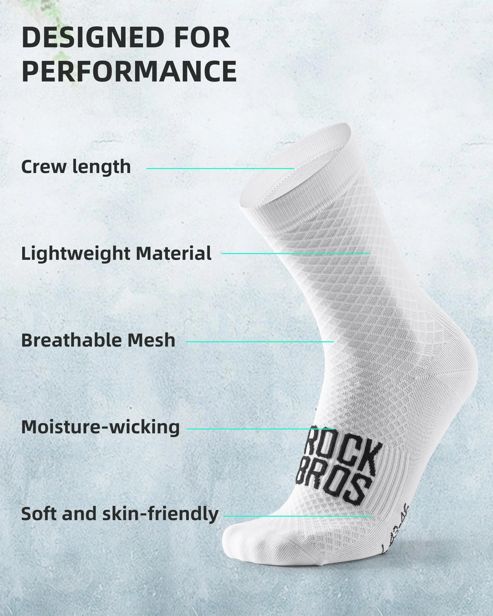 ROCKBROS Road to Sky Cycling Wicking Bike Socks for Men Women - Image 10