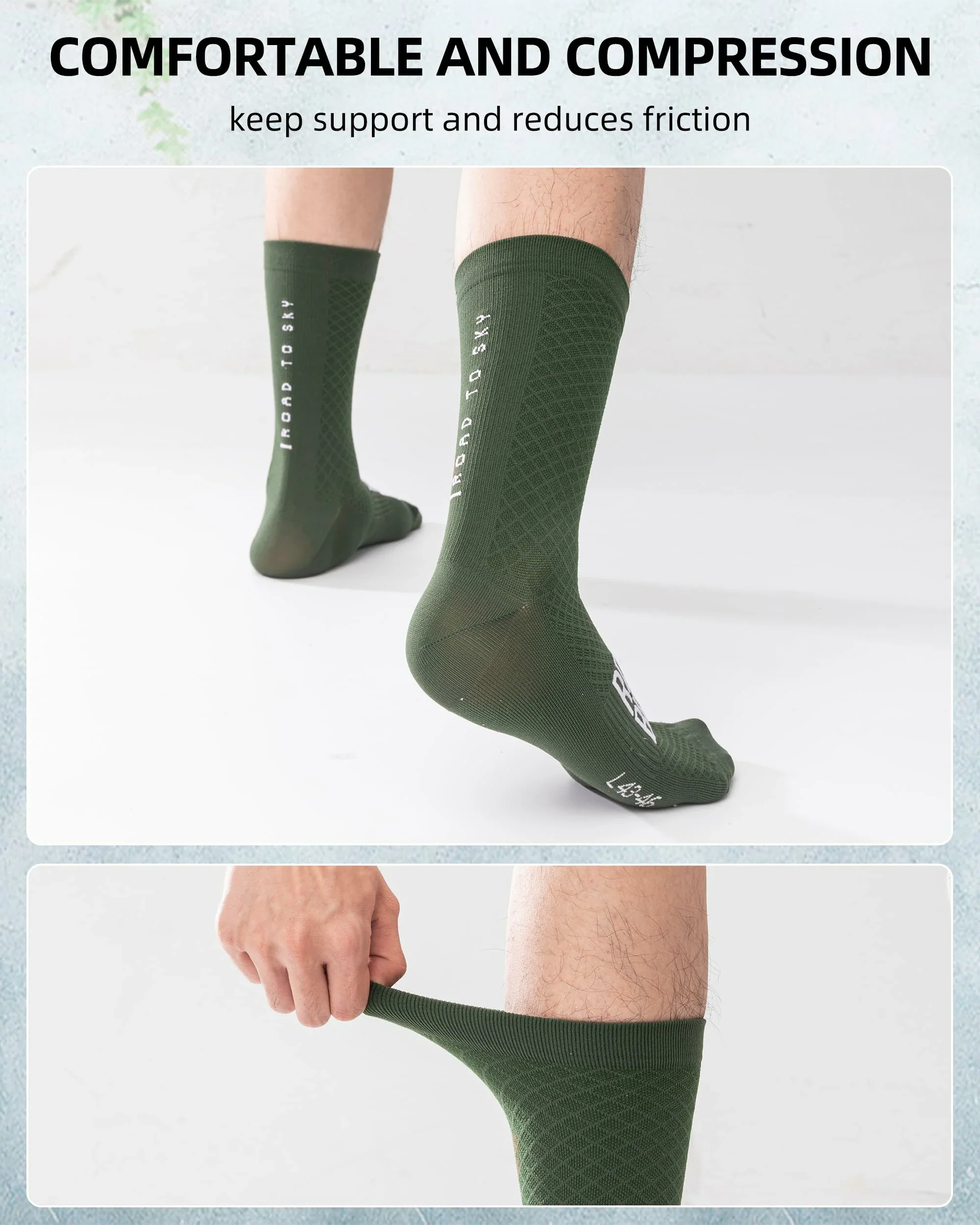 ROCKBROS Road to Sky Cycling Wicking Bike Socks for Men Women - Image 17