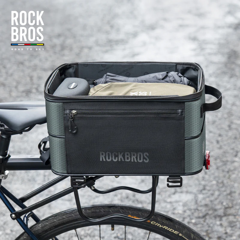 ROCKBROS Road to Sky Foldable Trunk Bag – 16.8L Expandable Bike Rack Bag - Image 10