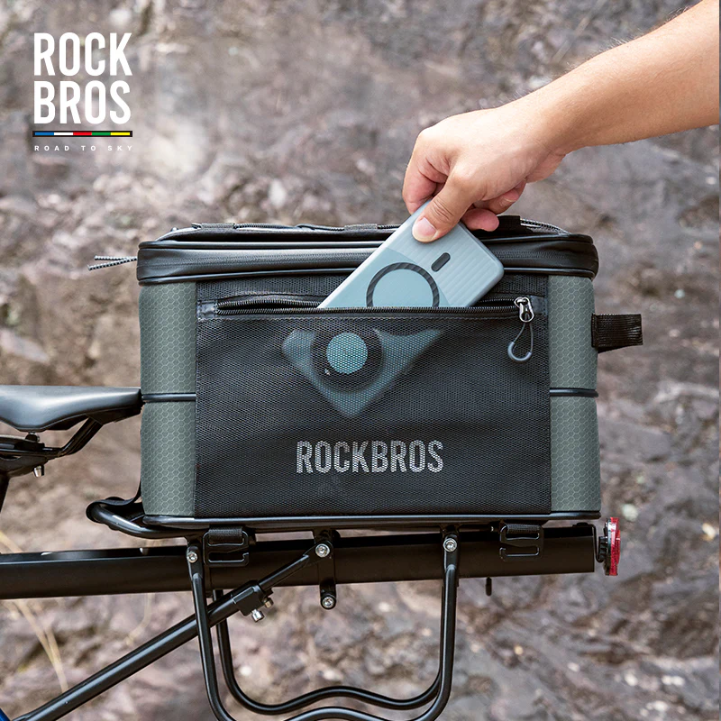 ROCKBROS Road to Sky Foldable Trunk Bag – 16.8L Expandable Bike Rack Bag - Image 5