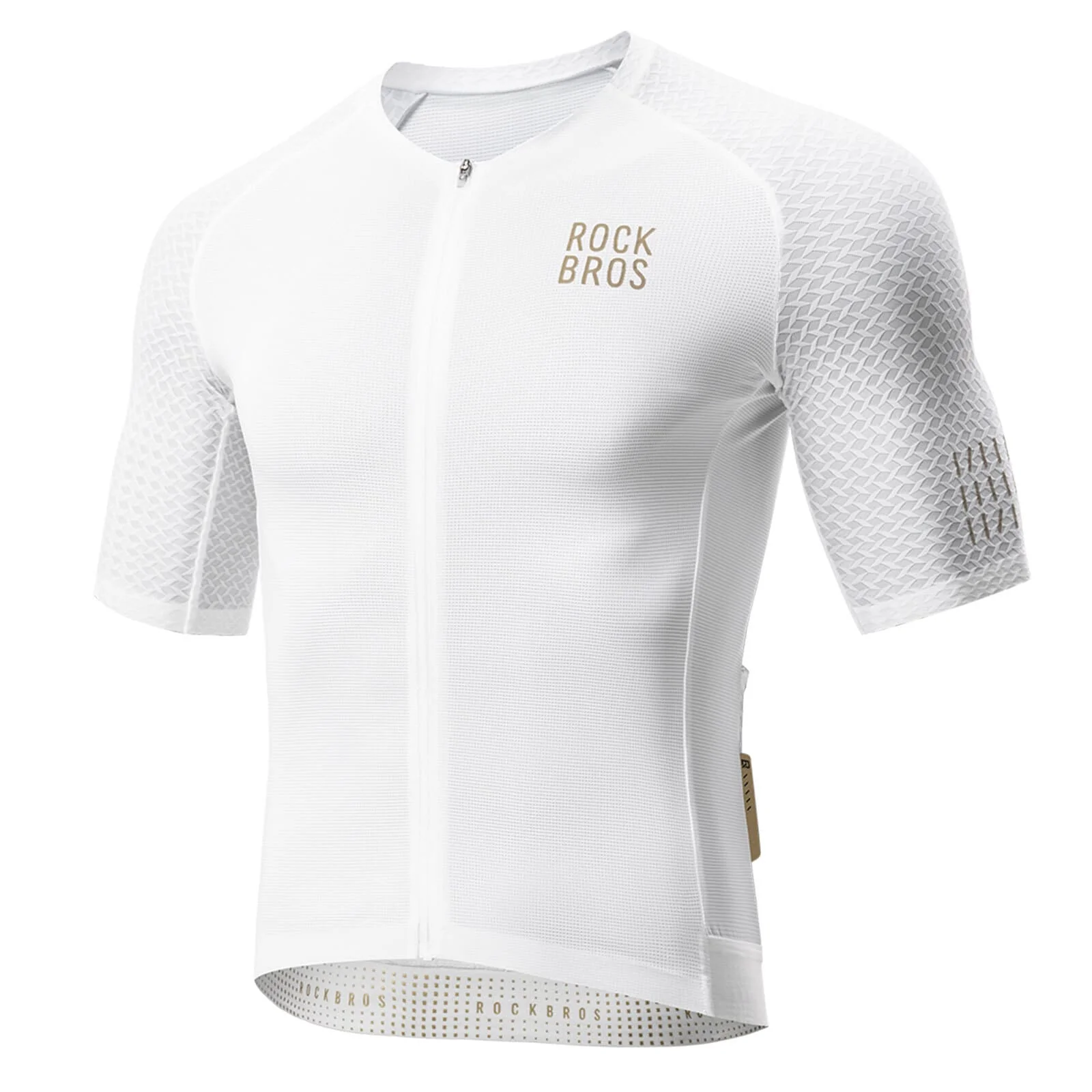 ROCKBROS Men's Short-Sleeve Cycling Jersey Diamond Pattern - Image 3